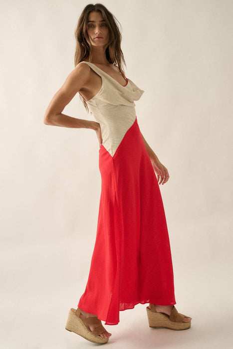 Lucia Linen-Blend Maxi Dress