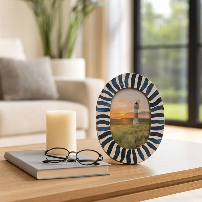 Blue and White Frame