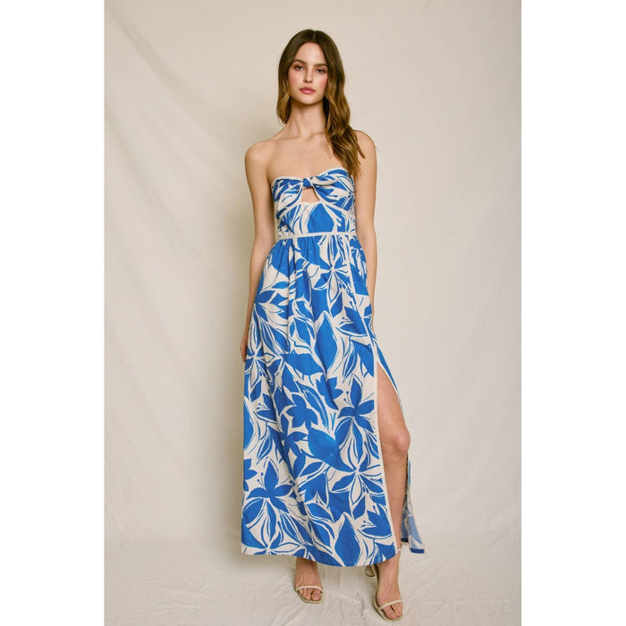 Azure Strapless Maxi Dress