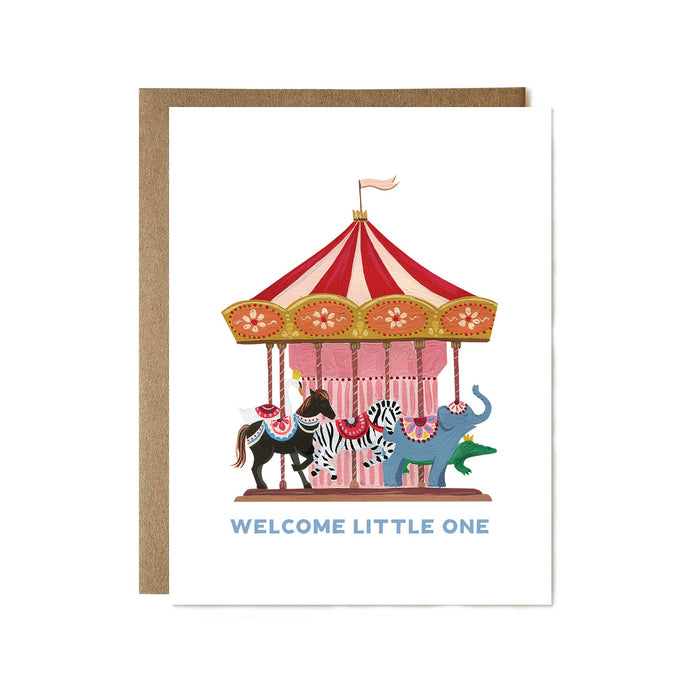 Welcome Little One Carousel Card