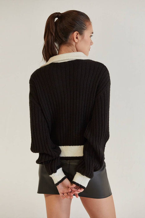 Daniella Collared Knit Sweater