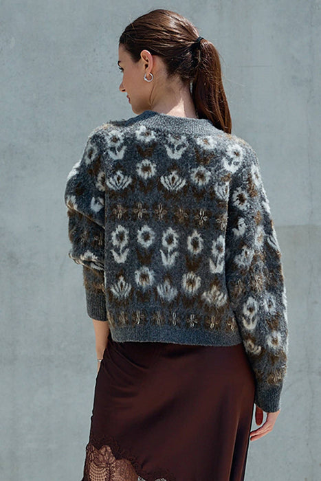 Astrid Diamond Knit Cardigan