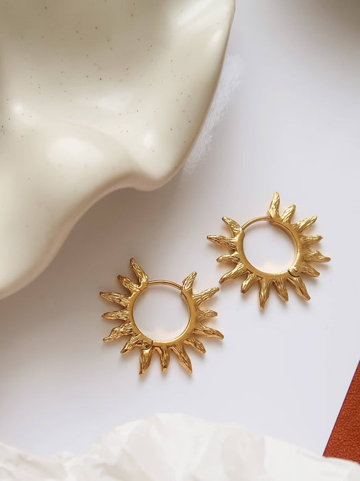 Sab Sunburst Hoop Earrings