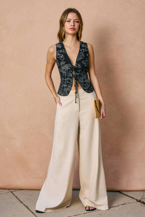 Linen Wide Leg Pants