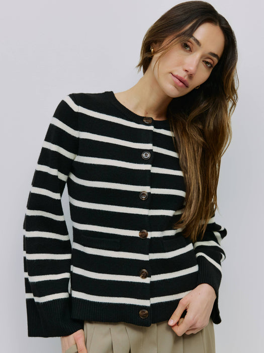London Striped Cardigan