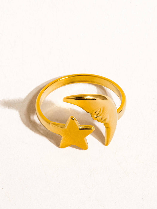 Star & Moon Ring