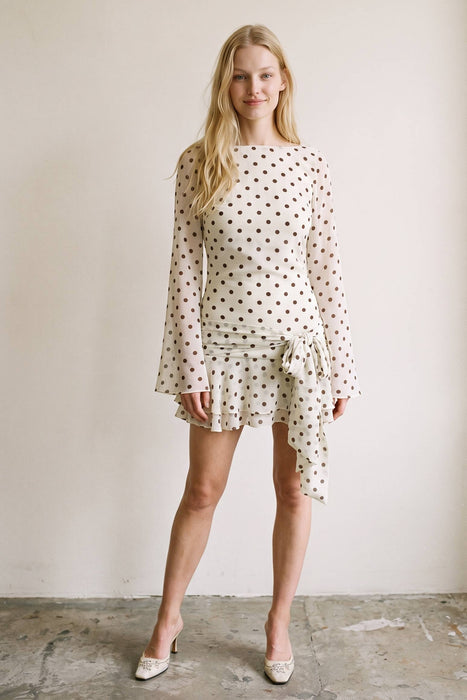 Pois Open Back Mini Dress
