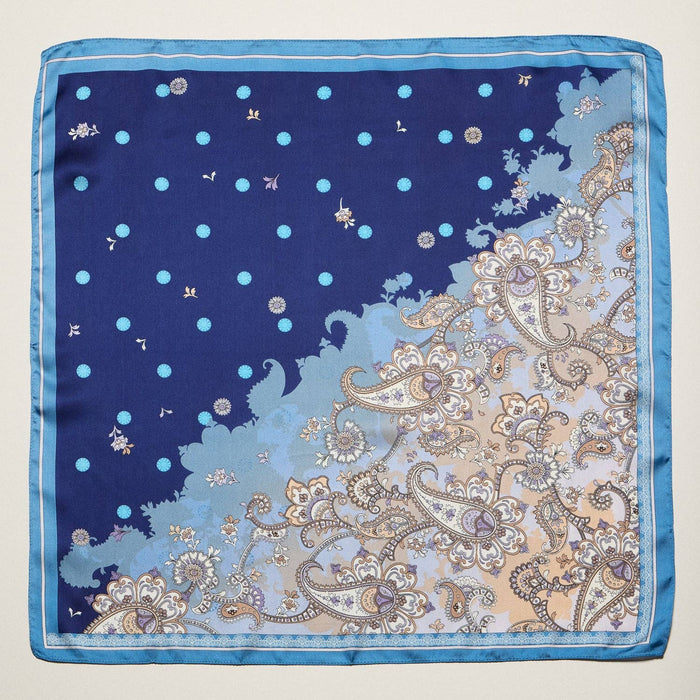 Vintage Paisley Polka Dot Square Scarf