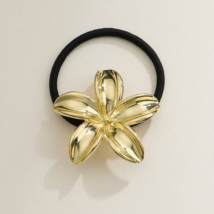 Metallic Lily Flower Hair Tie