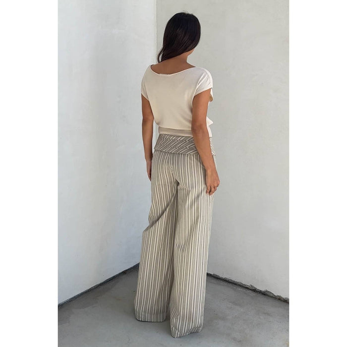 Bellissima Striped Folded Waist Pants