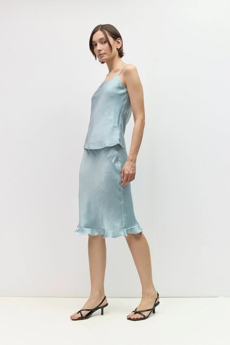 Elizabeth Knee Length Satin Skirt