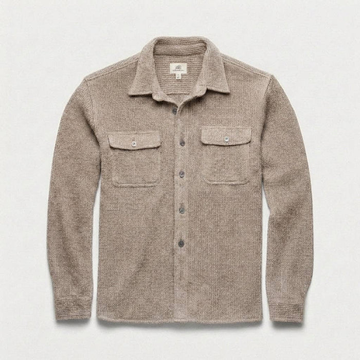 Dylan Waffle Fleece Shirt Jacket - Camel Heather
