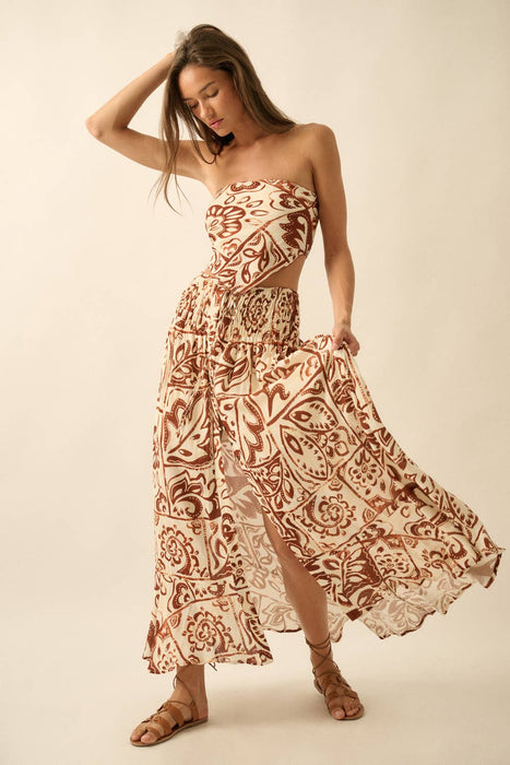 Elena Smocked Maxi Skirt