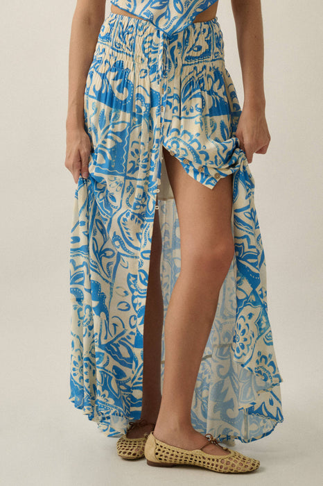 Elena Smocked Maxi Skirt