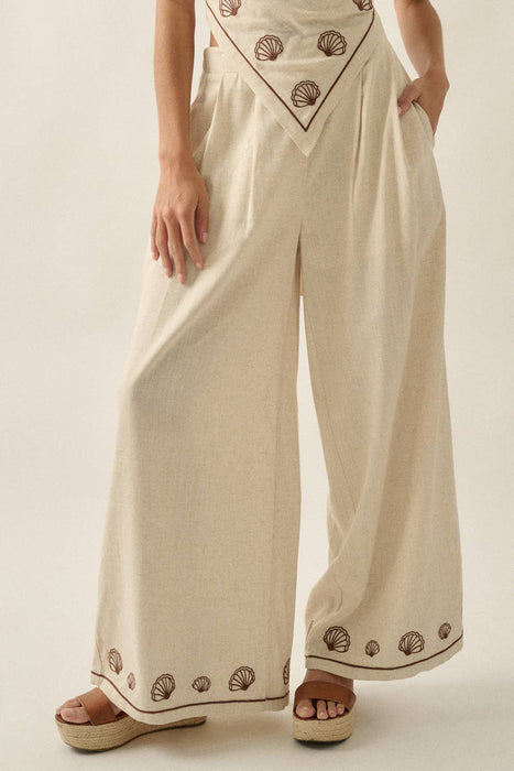 Shelley Pleated Linen Pants