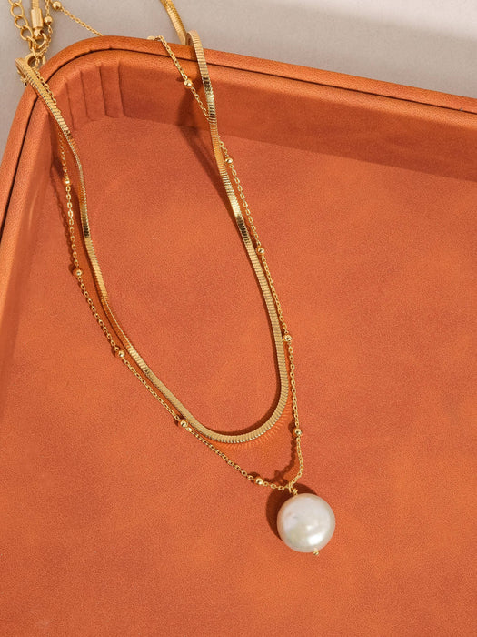 Bindi Layered Pearl Necklace