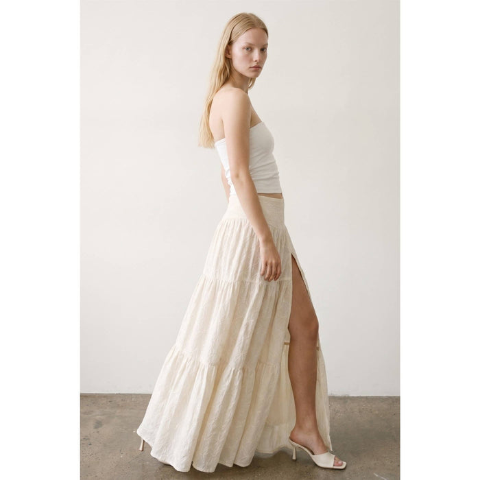 Flora Embroidered Maxi Skirt