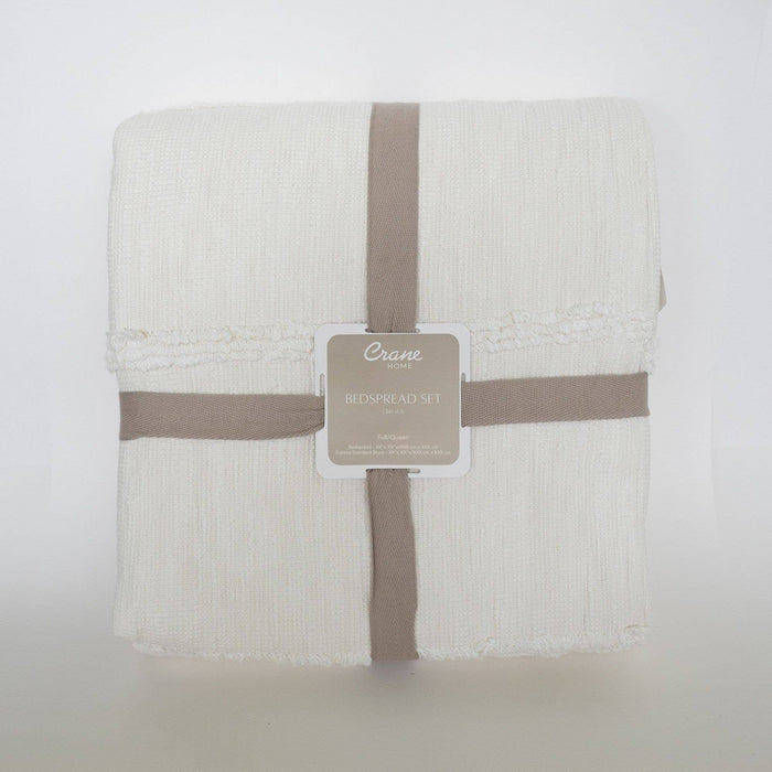 Serene Fringe Bedspread & Sham Set