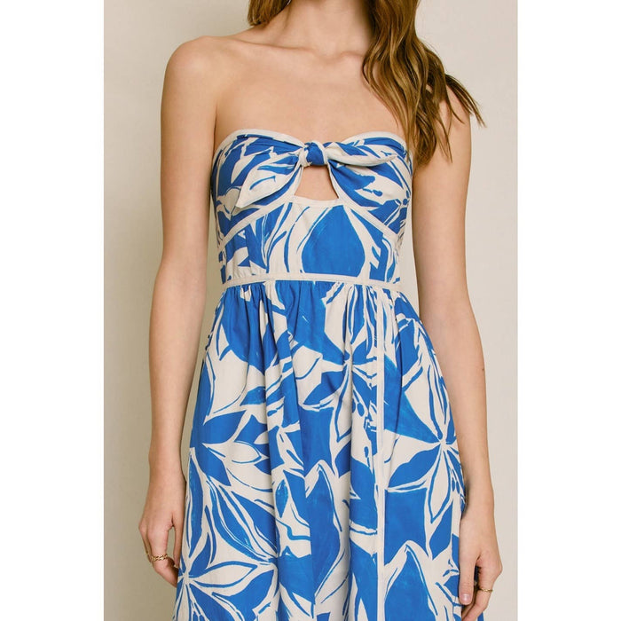 Azure Strapless Maxi Dress