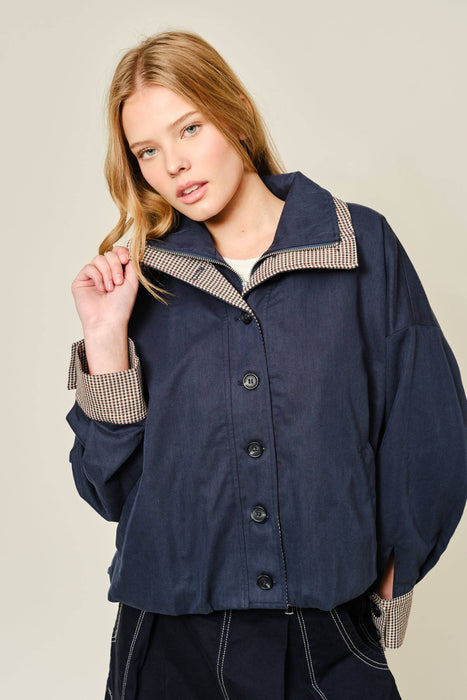 Gingham Cuff Coat