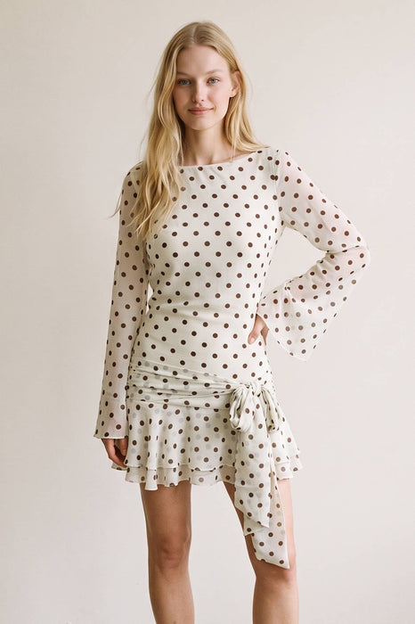 Pois Open Back Mini Dress