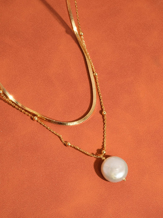 Bindi Layered Pearl Necklace