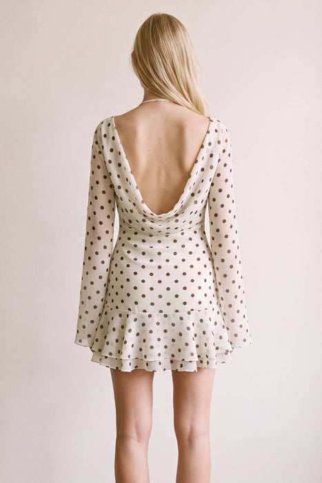Pois Open Back Mini Dress