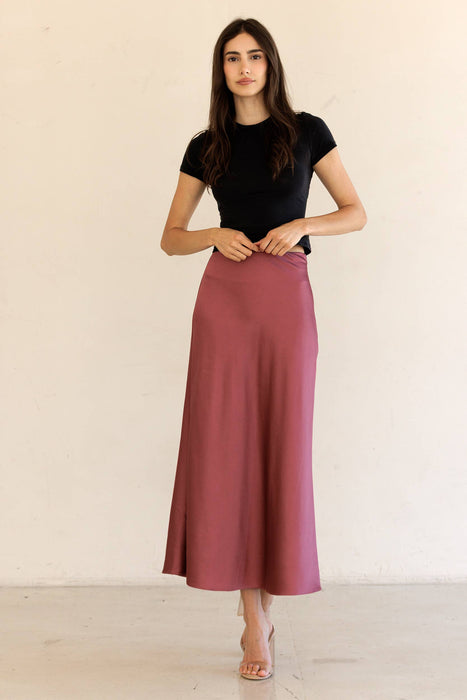 Meet Me In Burgundy Skirt