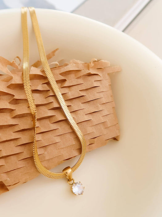 Diamant Snake Chain Necklace
