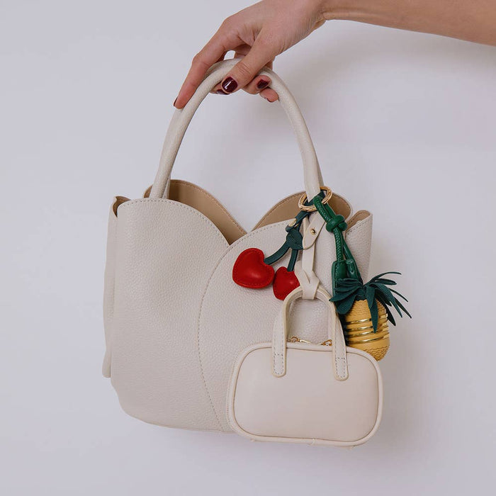 Black Tulip Handle Bag
