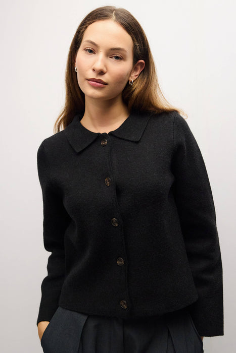 Posh Faux Fur Collar Cardigan