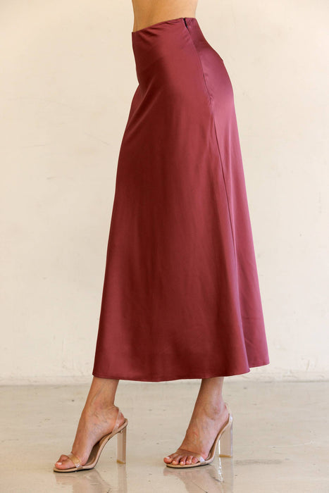 Meet Me In Burgundy Skirt