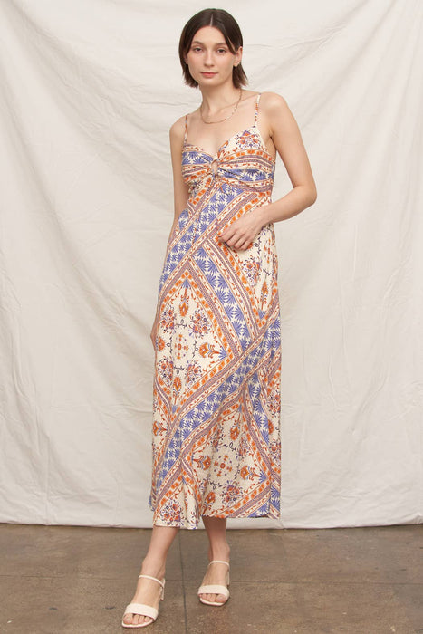 Sleeveless Paisley Slip Dress