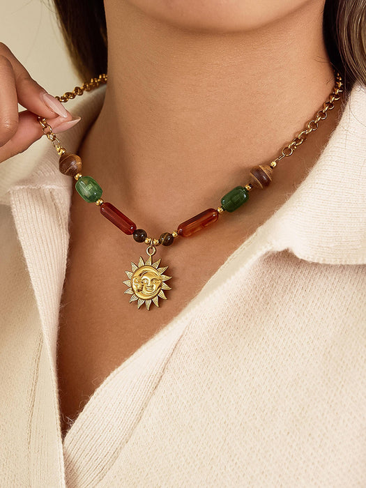 Beaded Sun Necklace