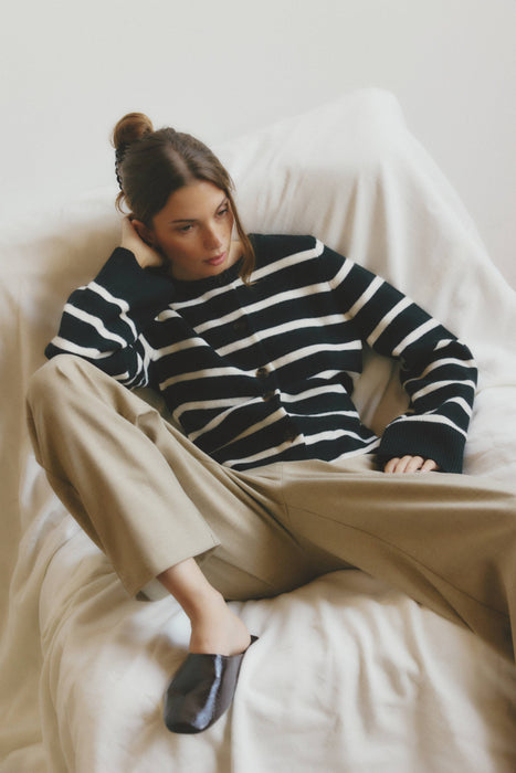 London Striped Cardigan