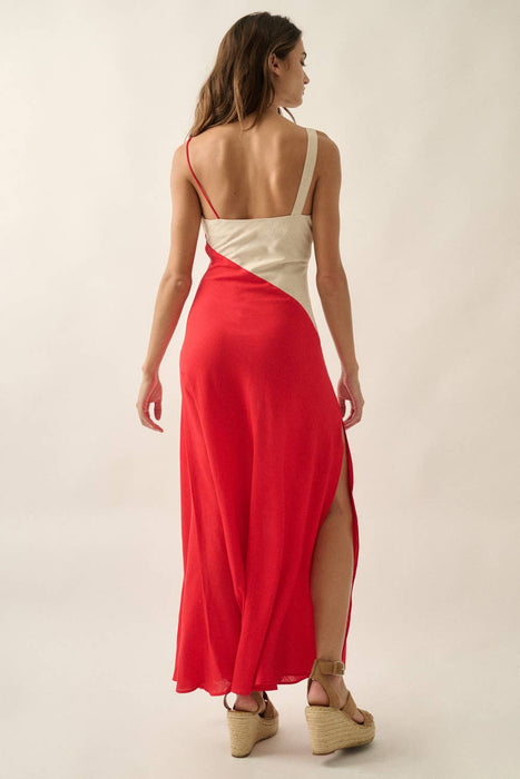 Lucia Linen-Blend Maxi Dress