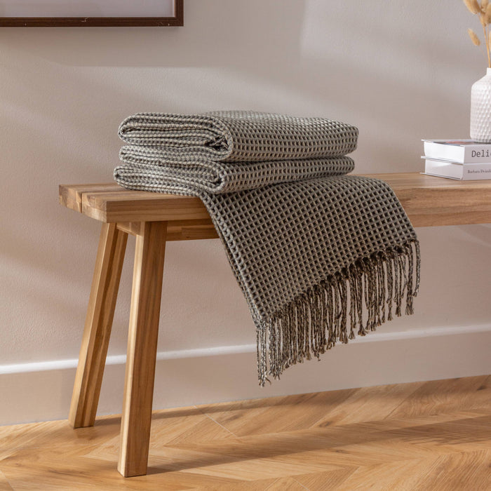 Rowan Waffle Throw Charcoal