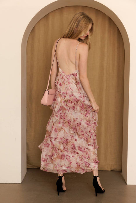Roseraie Ruffle Maxi Dress