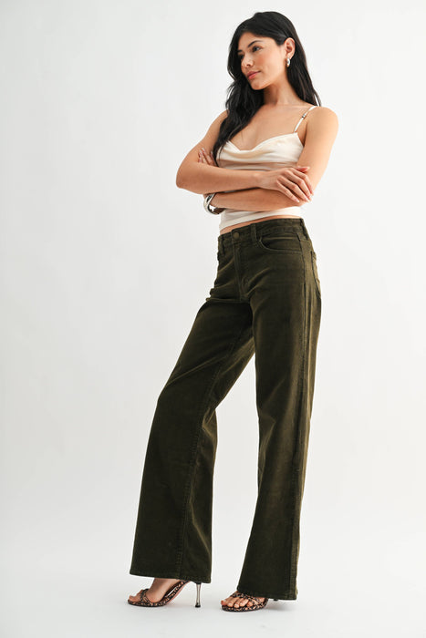 Olive Corduroy Pant