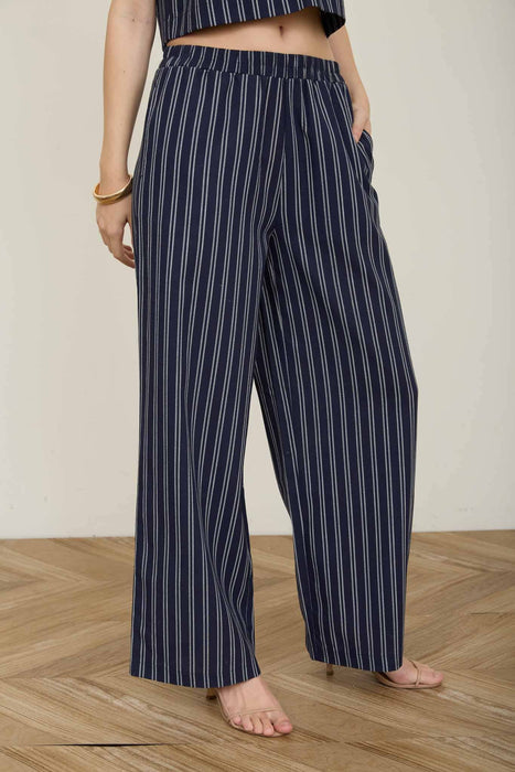 Striped Linen Lounge Pants