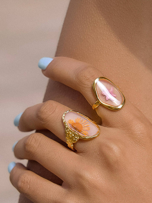 Flint Pink Floral Ring
