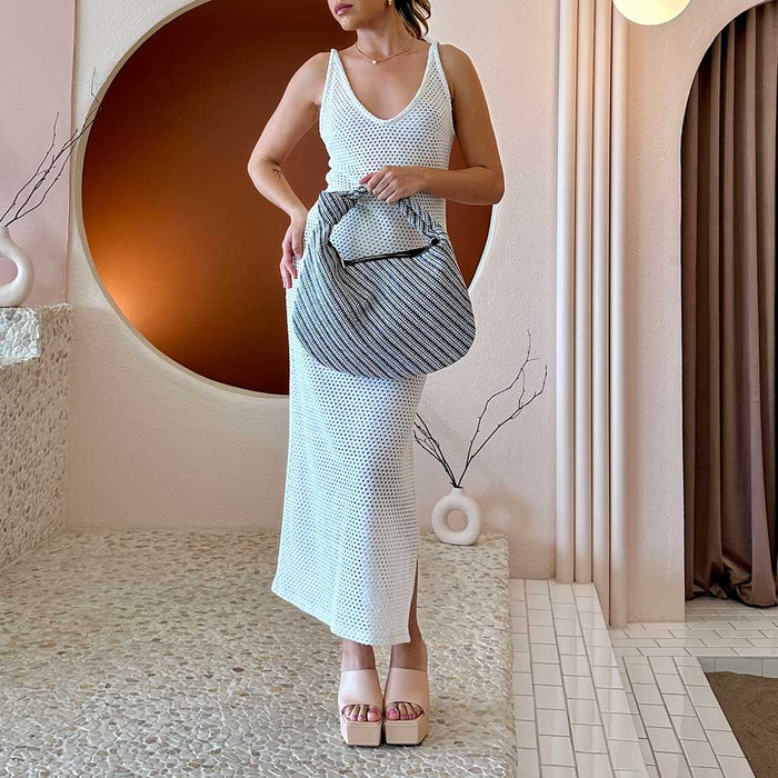 Cher Raffia Shoulder Bag