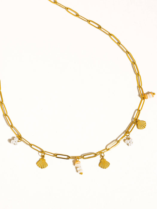 June Seashells Charm Necklace