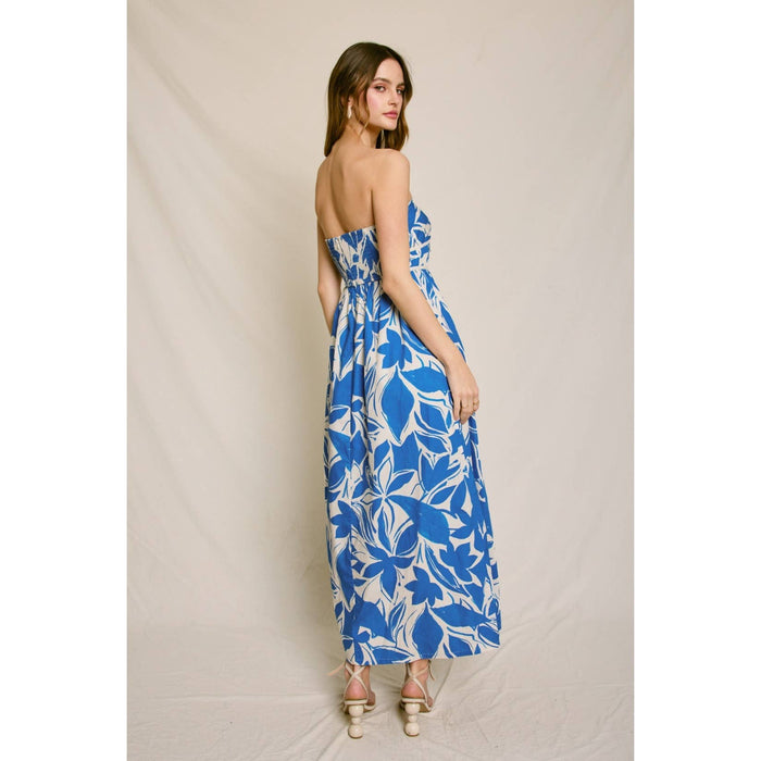 Azure Strapless Maxi Dress