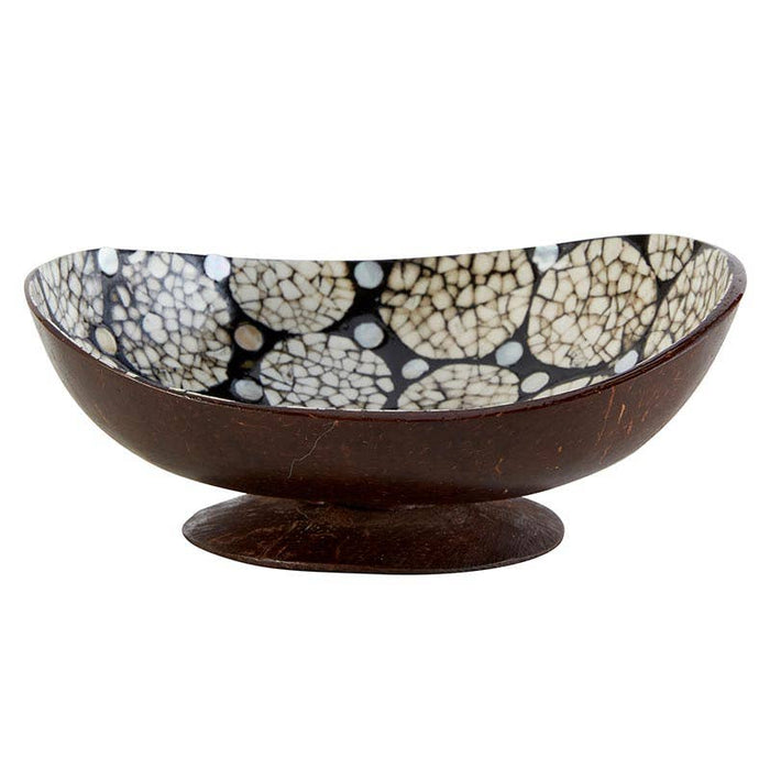 Pattern Inlaid Coconut Bowl (Set of 2)