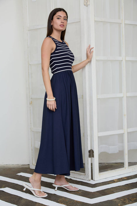Newport Stripe Midi Dress