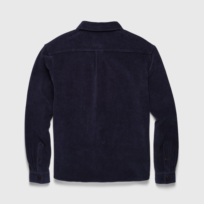 Dylan Soft Corded Shirt Jacket - Navy Blazer