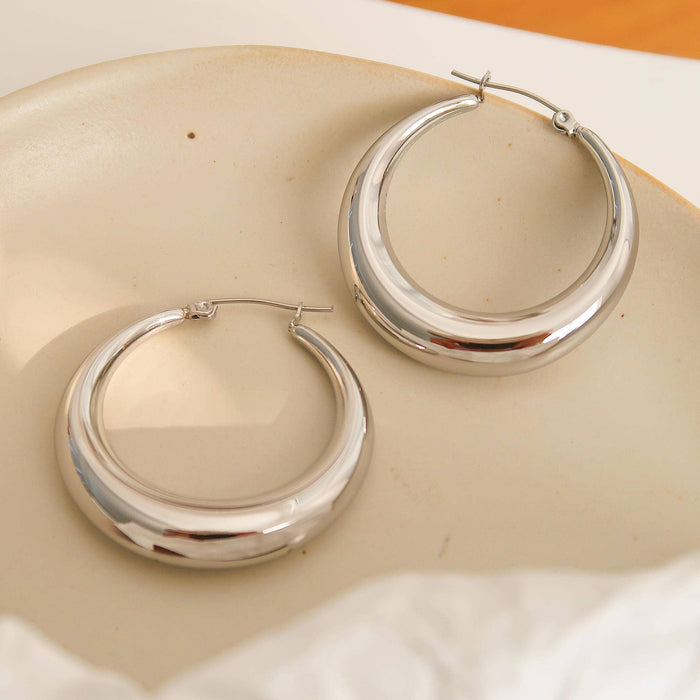 Crescent Hoop Earring