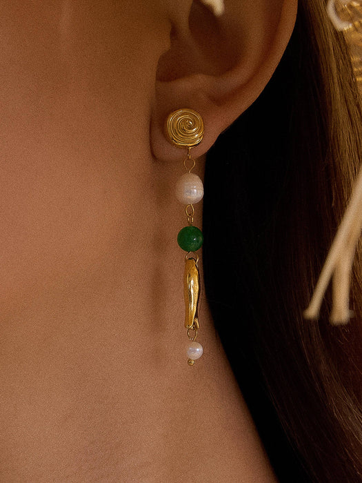 Palermo Freshwater Pearl Fish Earrings