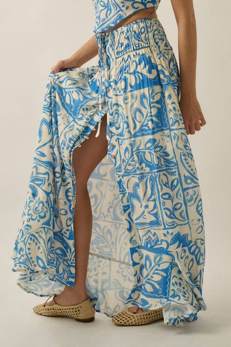 Elena Smocked Maxi Skirt